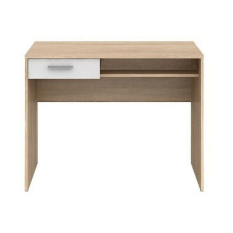 foto del prodotto webmarketpoint scrivania con cassetto nepo rovere bianco 100 cm. effez