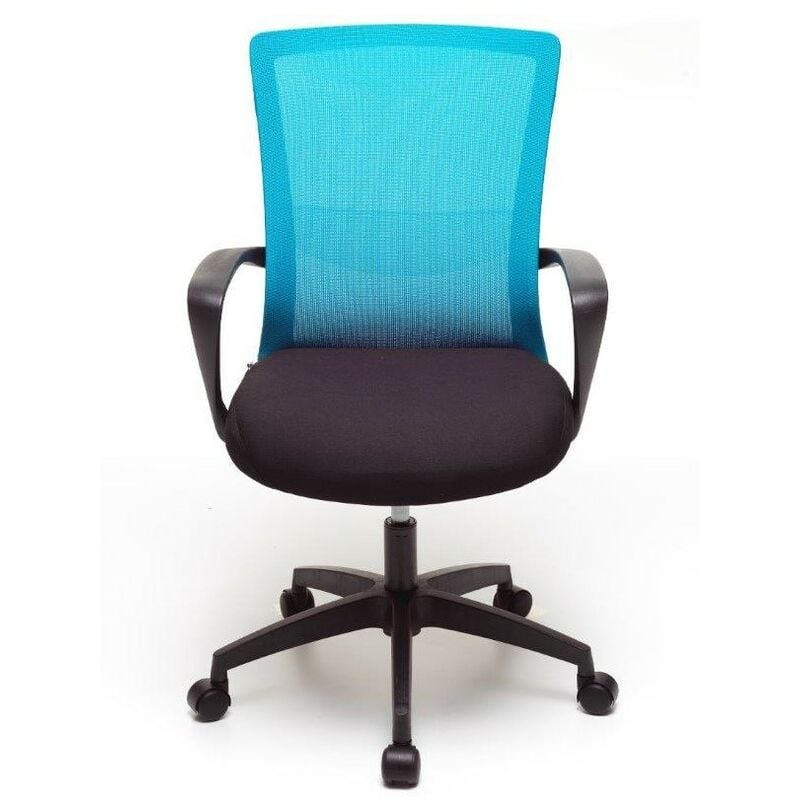 foto del prodotto webmarketpoint sedia poltrona per ufficio mod lotus colore blu con pistone a gas 58x62x98 cm