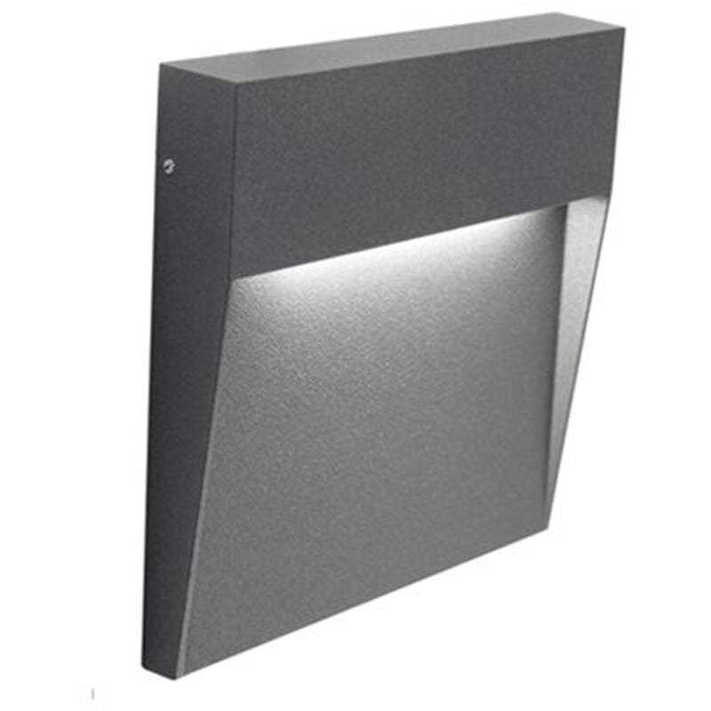 immagine 0 del prodotto webmarketpoint segnapasso moderno geo square alluminio grafite 6w led 3000k