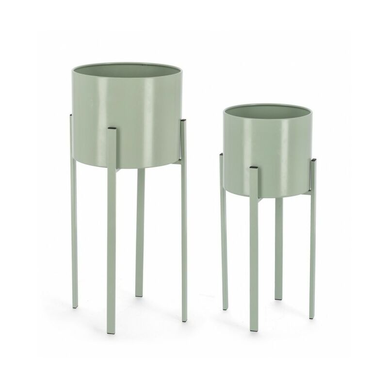 foto del prodotto webmarketpoint set 2 porta fiore verde salvia ester