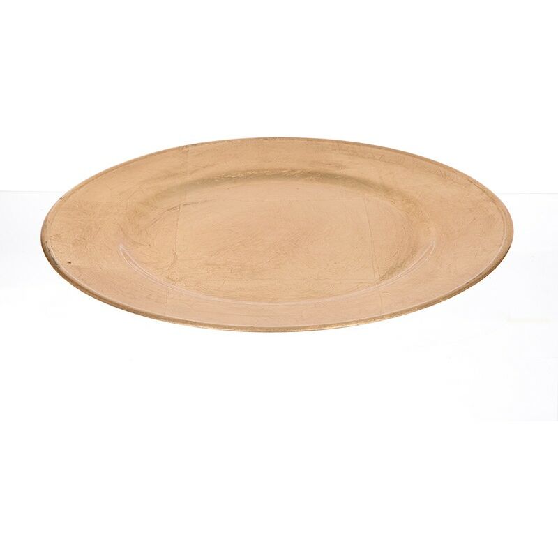 foto del prodotto webmarketpoint sottopiatto da tavola in plastica oro tondo