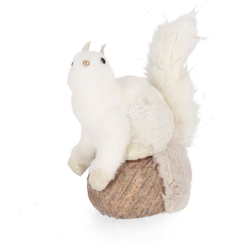 foto del prodotto webmarketpoint statuetta decorativa lesley in polistirolo per decorazioni natalizie scoiattolo