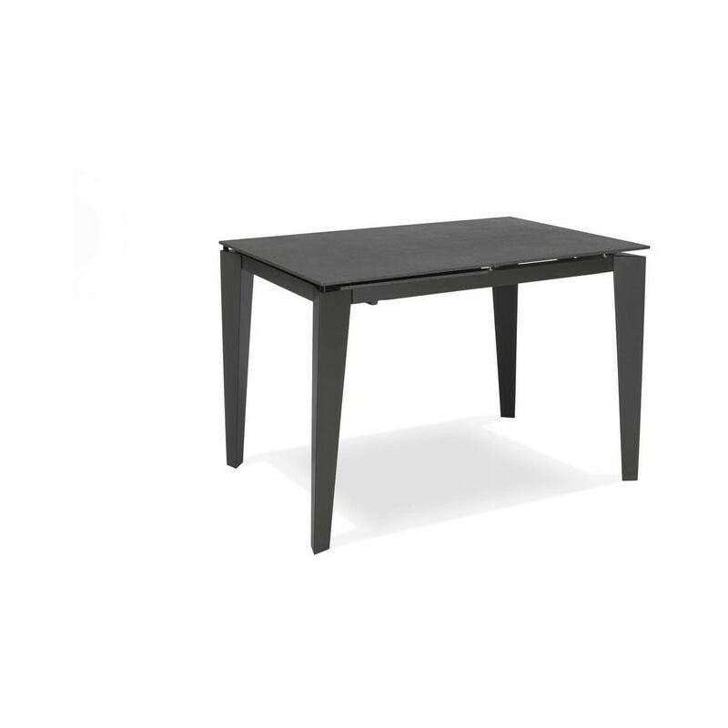 foto del prodotto webmarketpoint tavolo allungabile da 120cm a 170cm moderno top in ceramica su vetro temperato grigio grafite