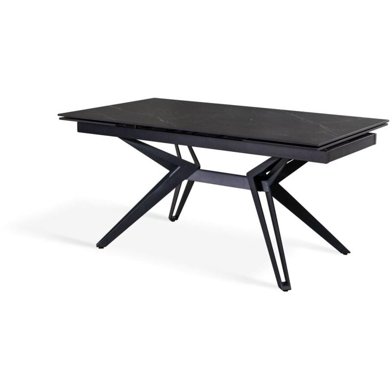 foto del prodotto webmarketpoint tavolo allungabile nero opaco 90 cm x 160 240 cm cm h. 76 cm