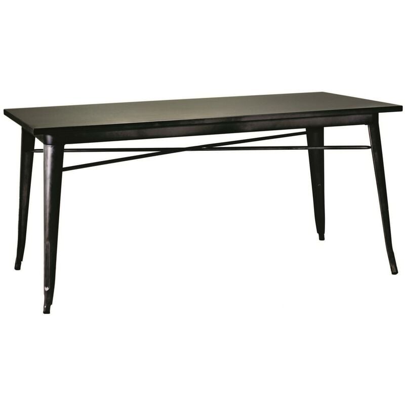 foto del prodotto webmarketpoint tavolo top ferro bristol cm 160x80h76 marrone