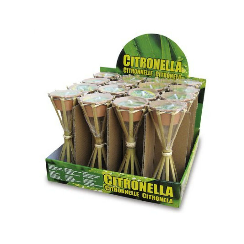 foto del prodotto webmarketpoint torcia candela da tavolo citronella verdelook