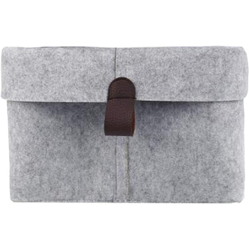 foto del prodotto weeie felt storage basket for home light gray 1pcs
