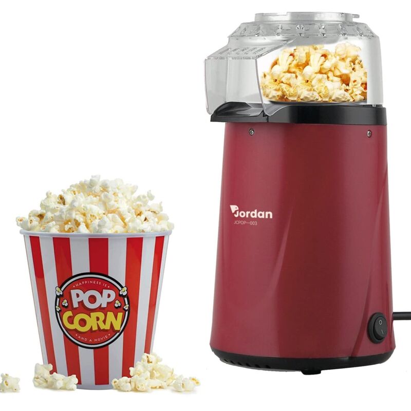 foto del prodotto wegeek, macchina pop corn elettrica, 1200w. dosatore integrato. protezione contro il surriscaldamento. struttura della macchina in abs per poter