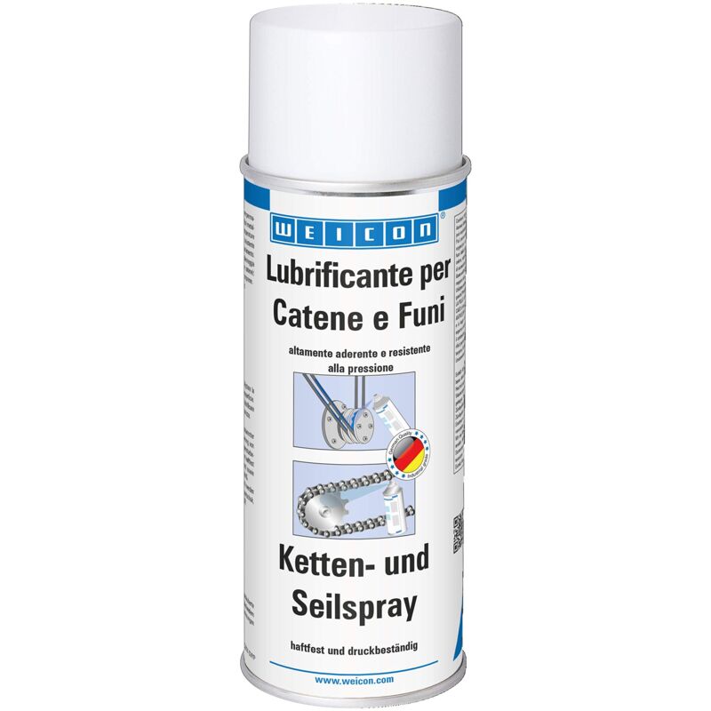 foto del prodotto weicon lubrificante spray per catene e funi 400 ml resistente alla pressione, lubrificante adesivo, incolore