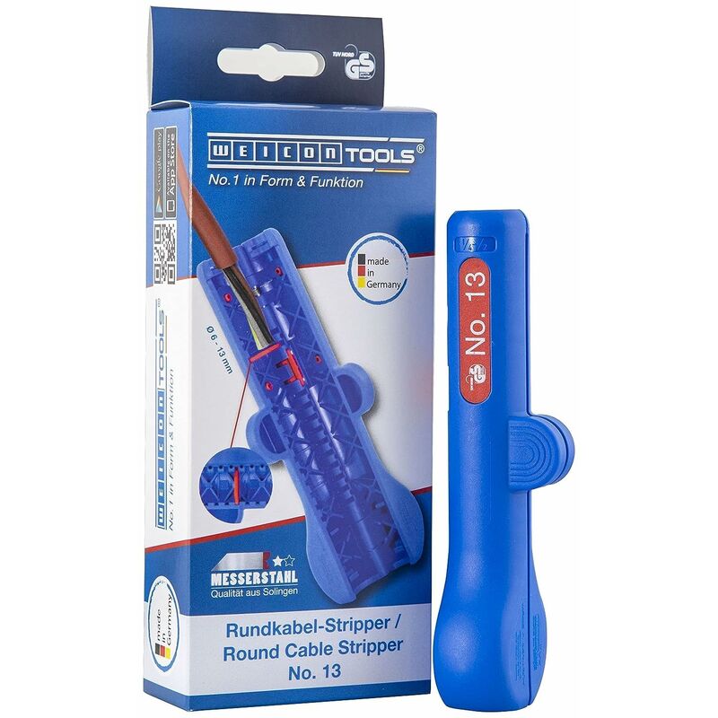 foto del prodotto weicon tools spelafili tondi n. 13 spelafili per cavi tondi e umidi da 6 13 mm strumento di spelatura