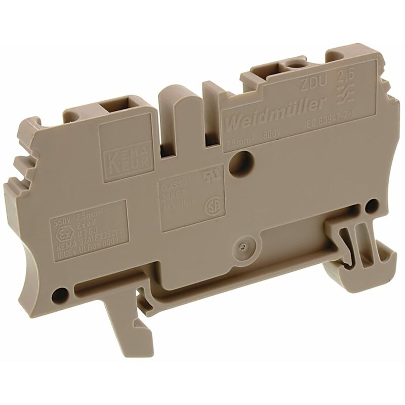 foto del prodotto weidmuller - weidmüller 1608510000-100 morsetto passante componibile a molla beige scuro 100 pz.