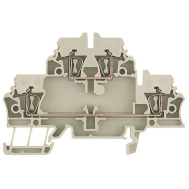 foto del prodotto weidmuller weidm ller 1674300000 50 morsetto doppio a molla beige scuro 50 pz.