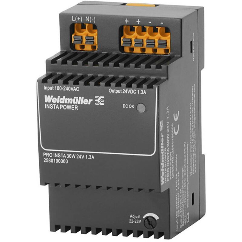 foto del prodotto weidmuller - weidm ller 2580190000 alimentatore switching 24 v dc 1.3 a 30 w contenuto 1 pz.
