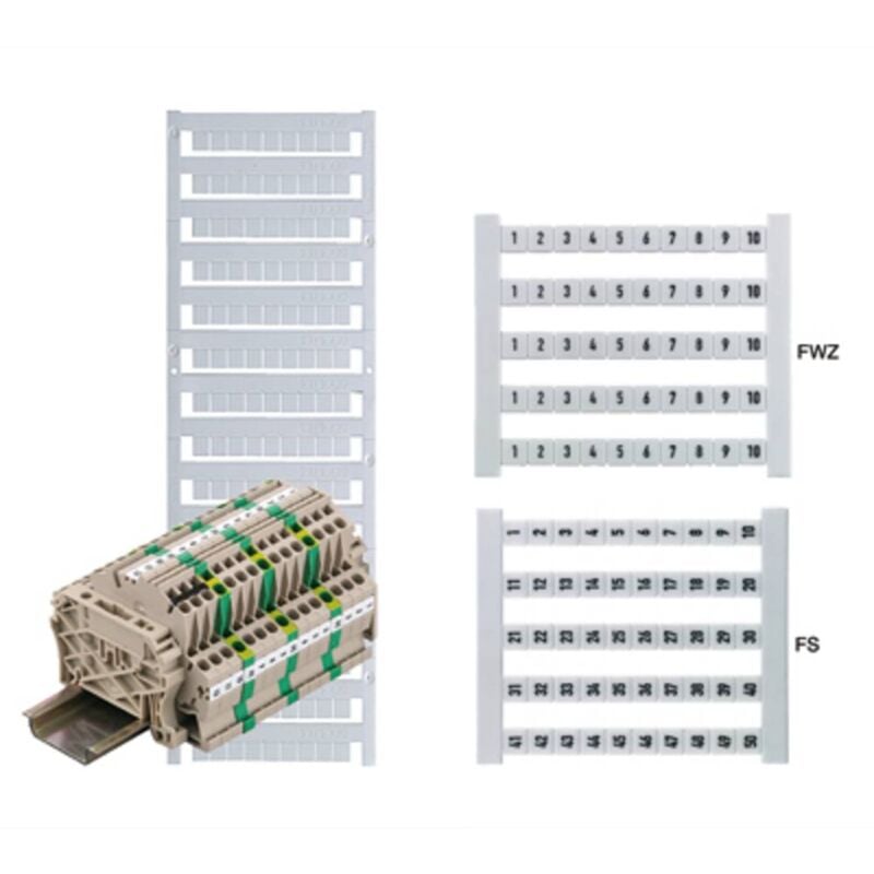 foto del prodotto weidmuller weidm ller 523060001 500 segnamorsetti bianco 500 pz.