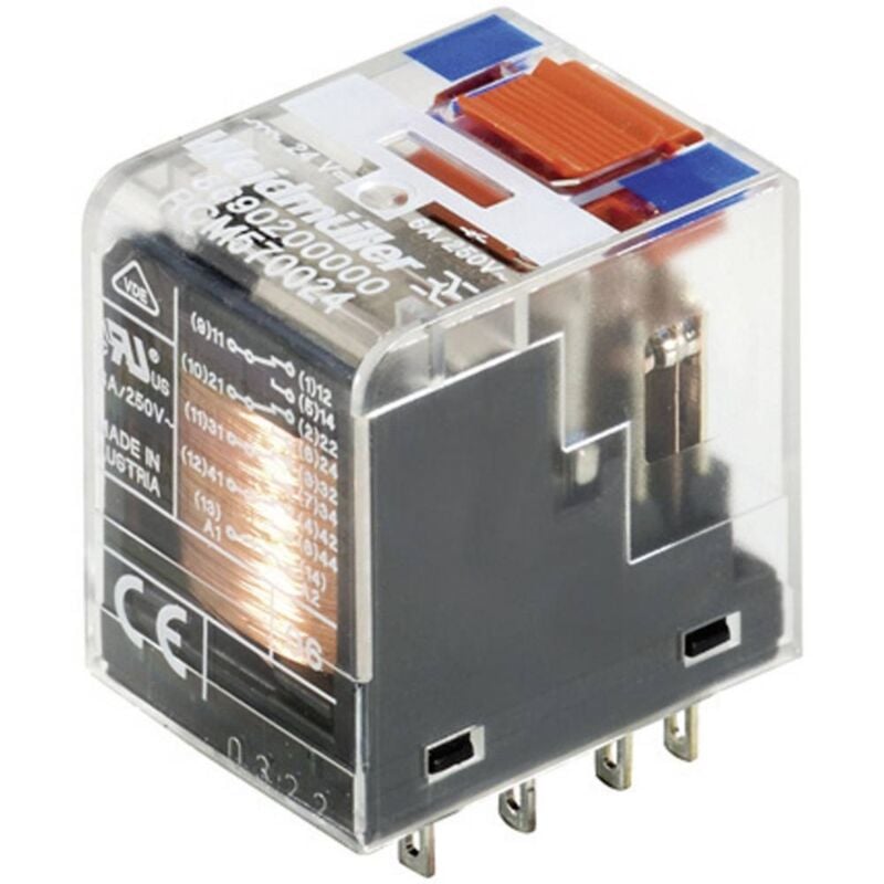 foto del prodotto weidmuller weidm ller rcm570524 rel ad innesto 24 v ac 6 a 4 scambi 1 pz.