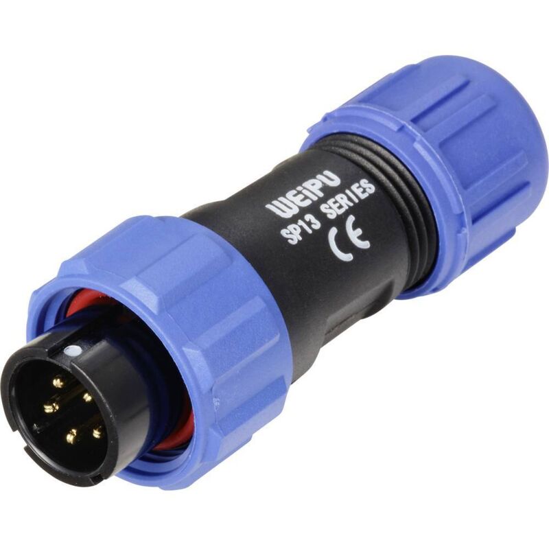 foto del prodotto weipu sp1310 p 5 i connettore circolare spina dritta tot poli 5 serie connettore circolare sp13 1 pz.