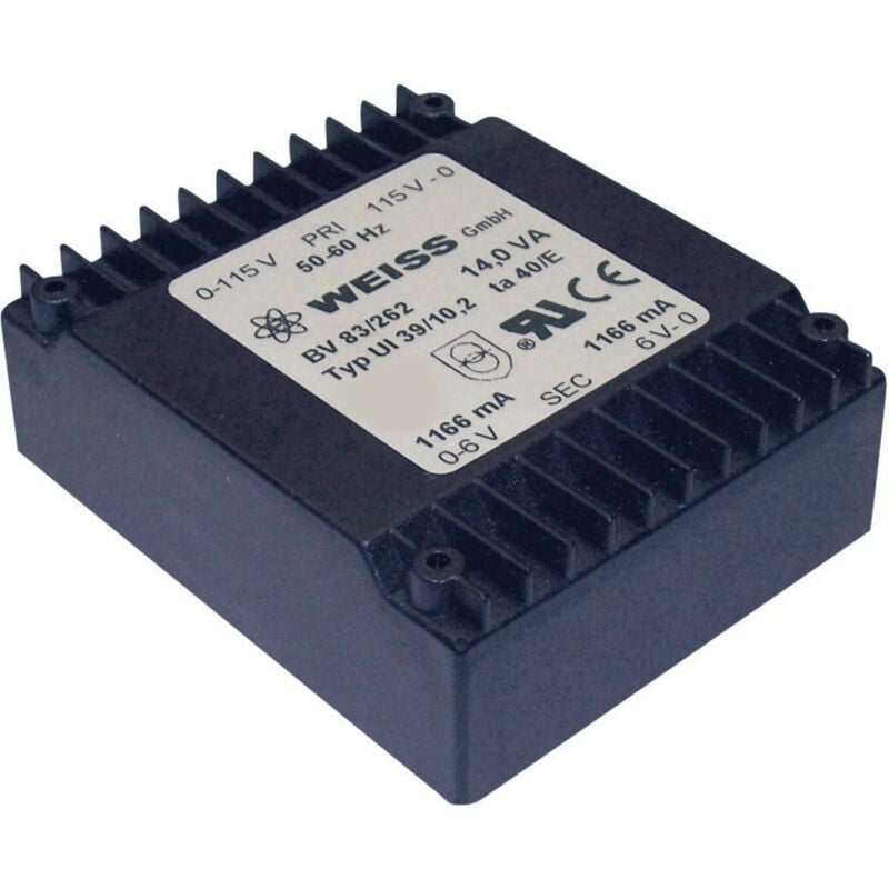 foto del prodotto weiss elektrotechnik 83 268 trasformatore per pcb 1 x 230 v 2 x 21 v ac 14 va 333 ma