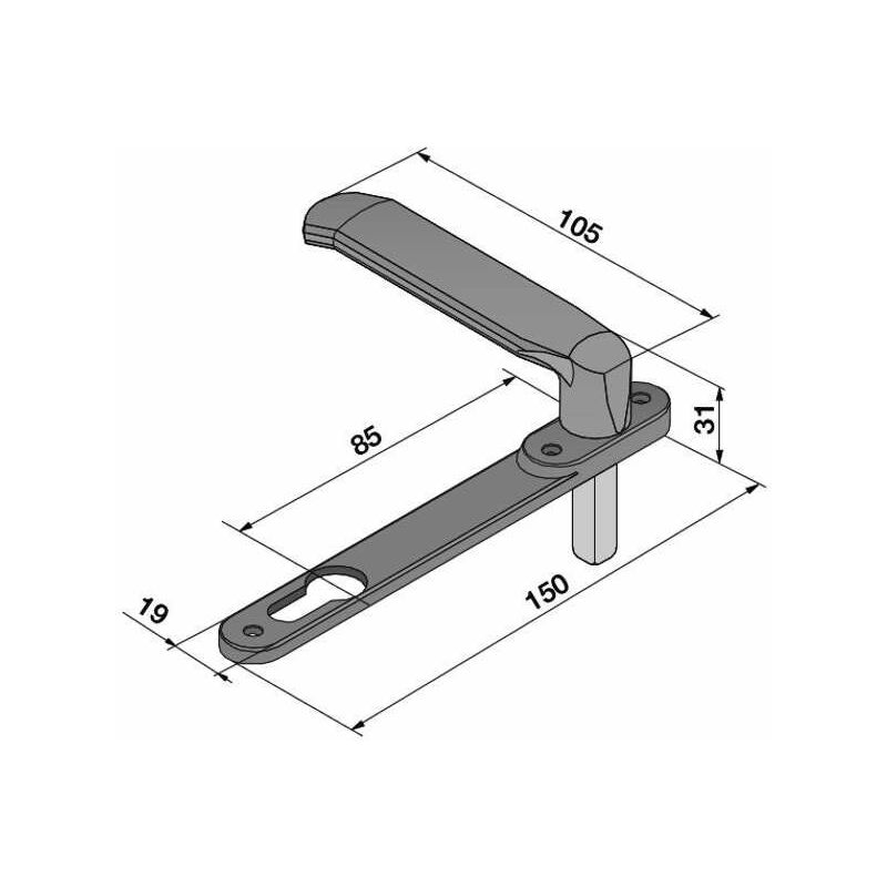 foto del prodotto welka maniglia placca nylon 086.00.04.0