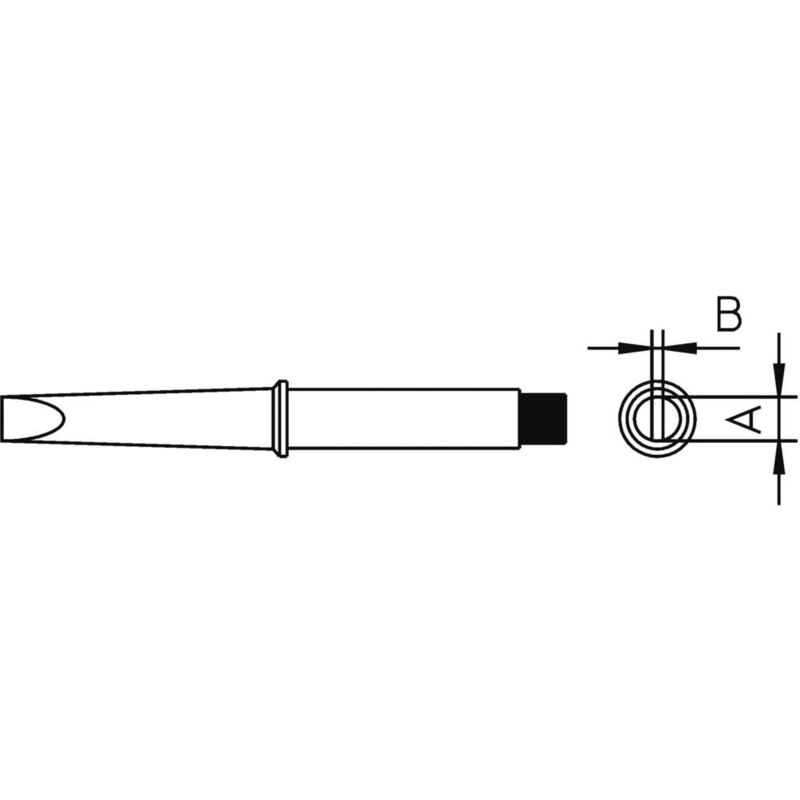 foto del prodotto weller 4ct5a7 1 punta di saldatura forma a scalpello, dritta dimensione punta 1.6 mm contenuto 1 pz.