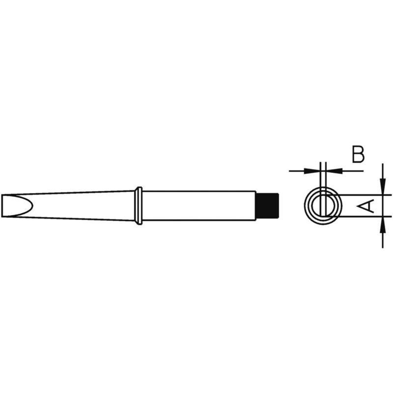 foto del prodotto weller 4ct5b7 1 punta di saldatura forma a scalpello, dritta dimensione punta 2.4 mm contenuto 1 pz.