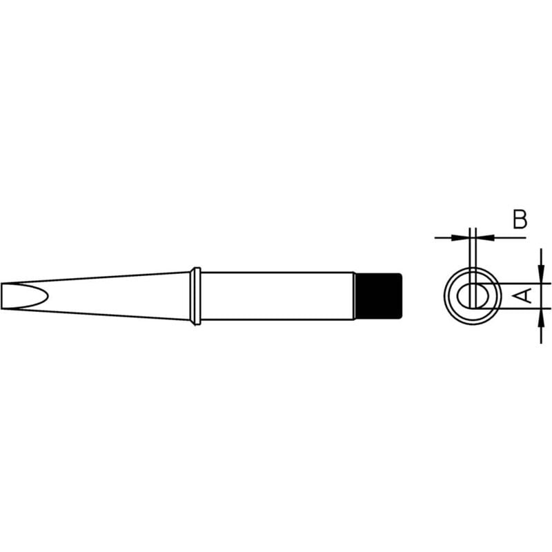 foto del prodotto weller 4ct6d7 1 punta di saldatura forma a scalpello, dritta dimensione punta 5 mm contenuto 1 pz.