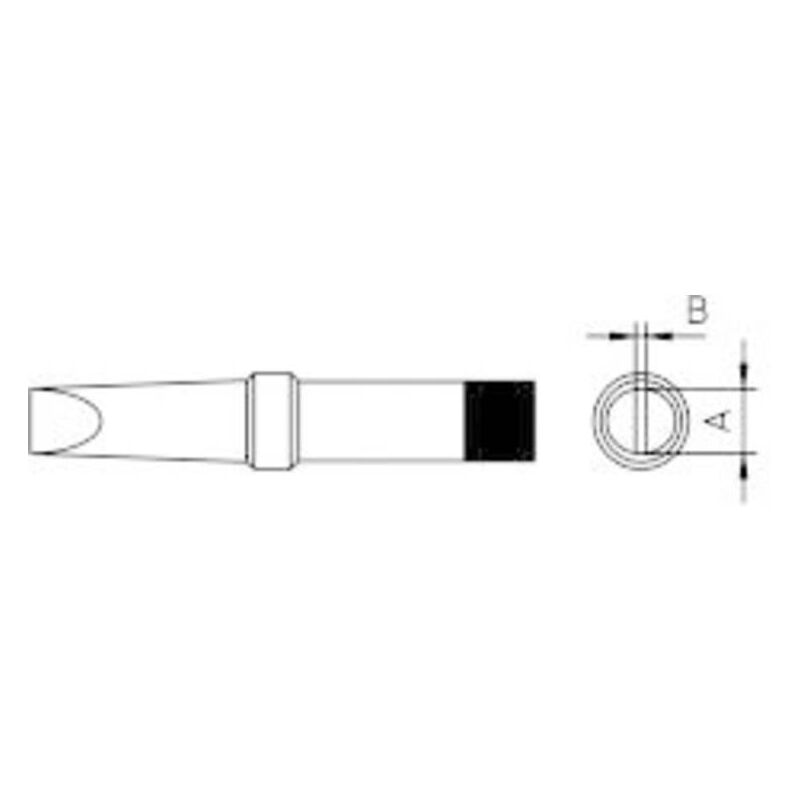 foto del prodotto weller 4pta7 1 punta di saldatura forma piatta dimensione punta 1.6 mm contenuto 1 pz.