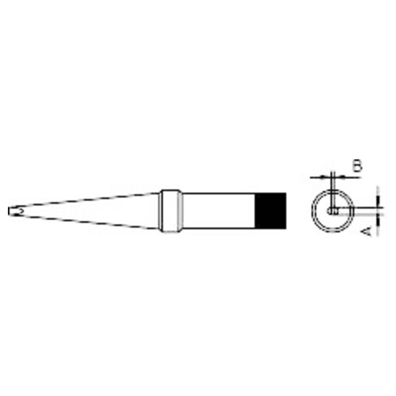 foto del prodotto weller 4ptk7 1 punta di saldatura forma oblunga dimensione punta 1.2 mm contenuto 1 pz.