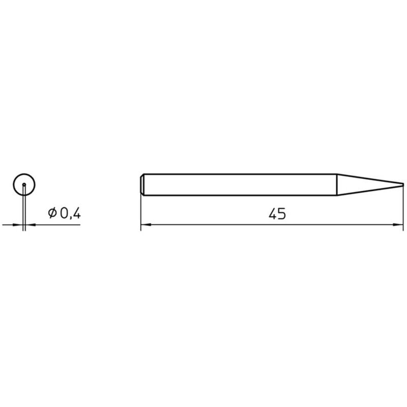 foto del prodotto weller 4spi15210 1 punta di saldatura forma ad ago dimensione punta 0.4 mm contenuto 1 pz.