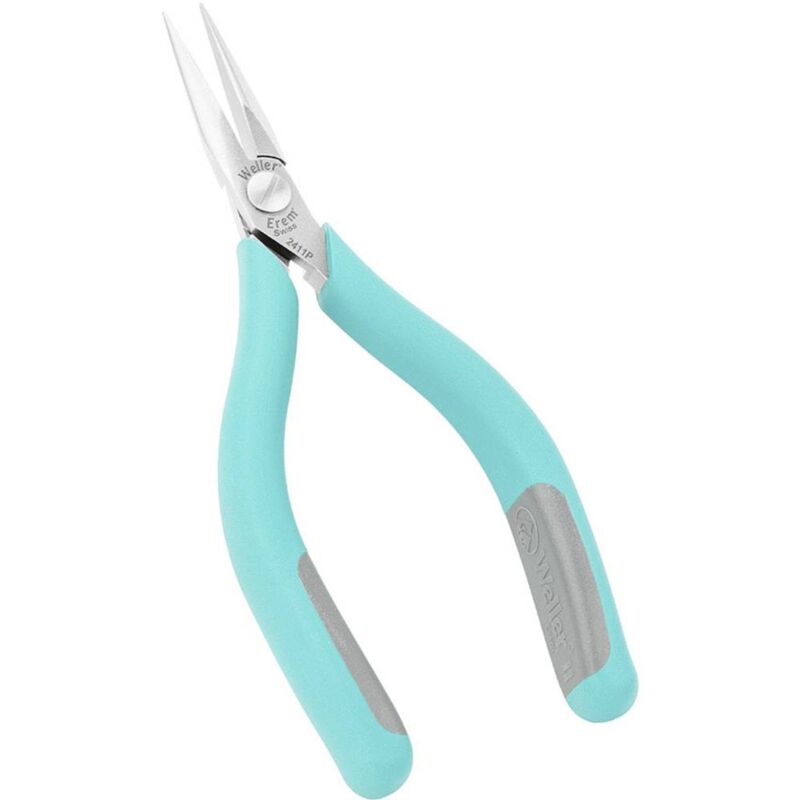 foto del prodotto weller erem 2411p esd pinza con becchi ad ago semitondi acciaio per utensili