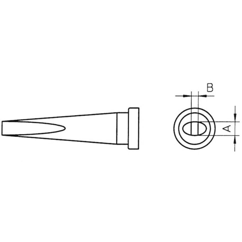 foto del prodotto weller lt m punta di saldatura forma a scalpello, lunga dimensione punta 3.2 mm contenuto 1 pz.