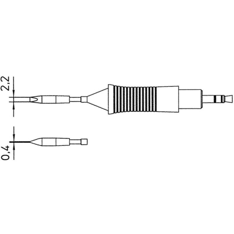 foto del prodotto weller rtm 022 s punta di saldatura forma a scalpello, dritta dimensione punta 2.2 mm contenuto 1 pz.