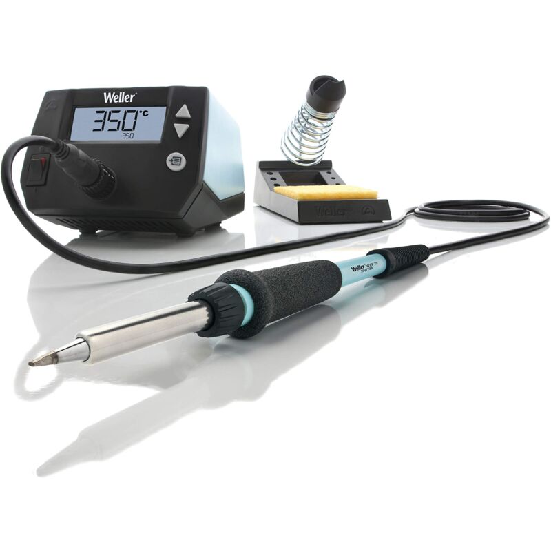 foto del prodotto weller we 1010 t0053298699 stazione di saldatura digitale a 1 canale, 70 watt 230 volt, intervallo di temperatura da 100 c a 450 c, blu