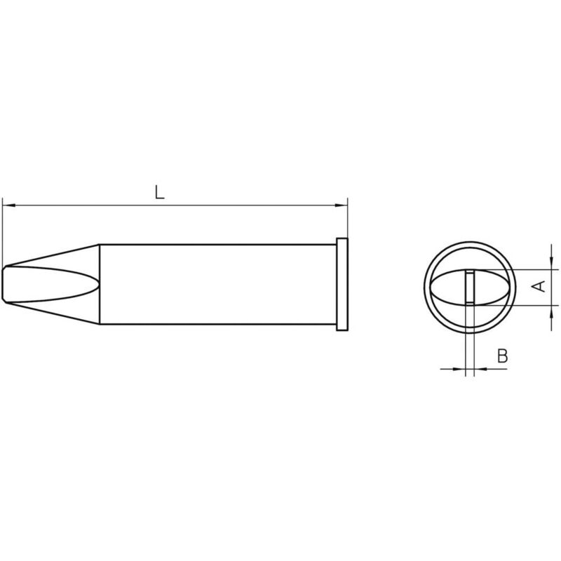 foto del prodotto weller xht d punta di saldatura forma a scalpello dimensione punta 5 mm contenuto 1 pz.