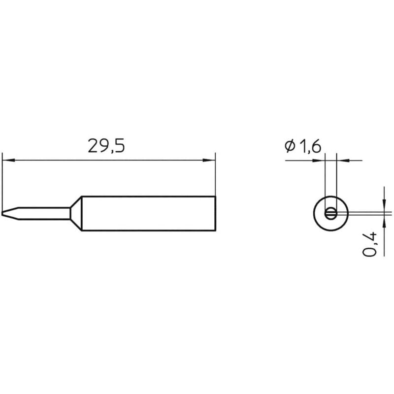 foto del prodotto weller xnt 6 punta di saldatura forma a scalpello dimensione punta 1.6 mm contenuto 1 pz.