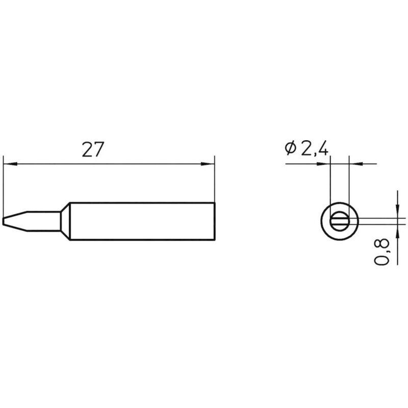 foto del prodotto weller xnt b punta di saldatura forma a scalpello dimensione punta 2.4 mm contenuto 1 pz.