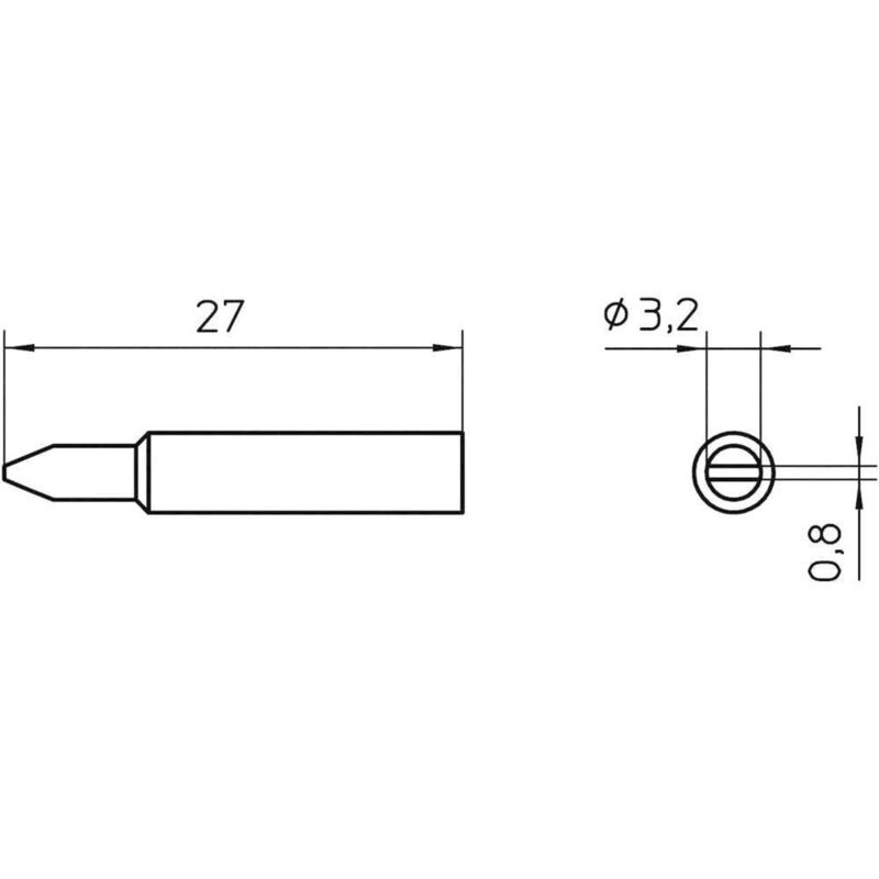 foto del prodotto weller xnt c punta di saldatura forma a scalpello dimensione punta 3.2 mm contenuto 1 pz.