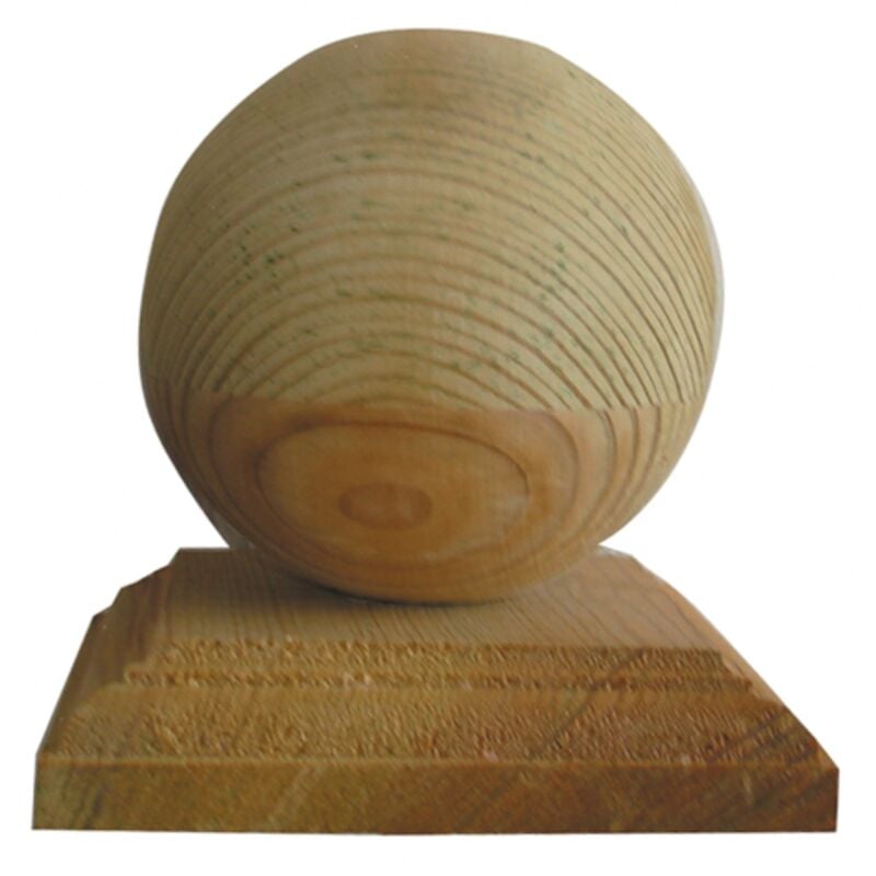 foto del prodotto wellton sp.zo.o. sfera per la rifinitura dei pali 9x9 cm in legno di pino impregnato sfera paletto recinzione esterno