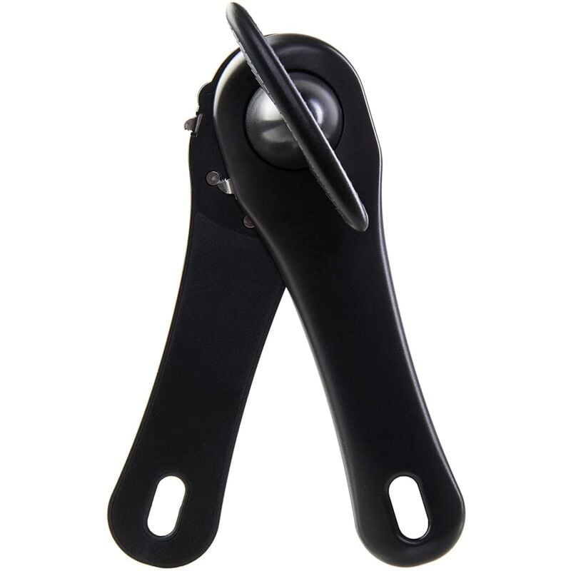 foto del prodotto wenco apriscatole di sicurezza premium, per destrimani e mancini, lunghezza 17 cm, plastica acciaio inossidabile, nero, versione 2021