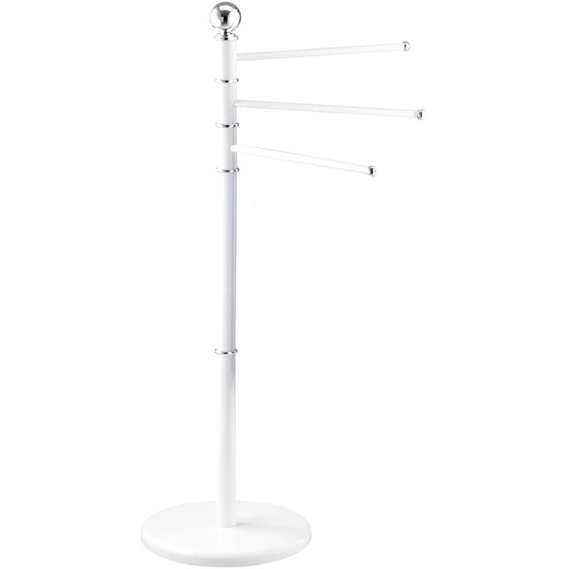 foto del prodotto wenko 17093100 exclusiv porta asciugamani e appendiabiti, 3 bracci mobili, acciaio, 28,5 x 90 x 48,5 cm, bianco cromo