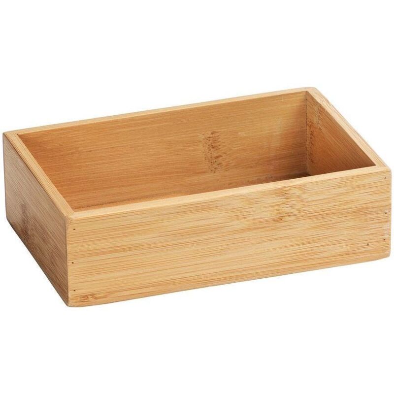 foto del prodotto wenko 23918100 contenitore per il bagno in bamb , serie terra, marrone, 15 x 4.5 x 10 cm