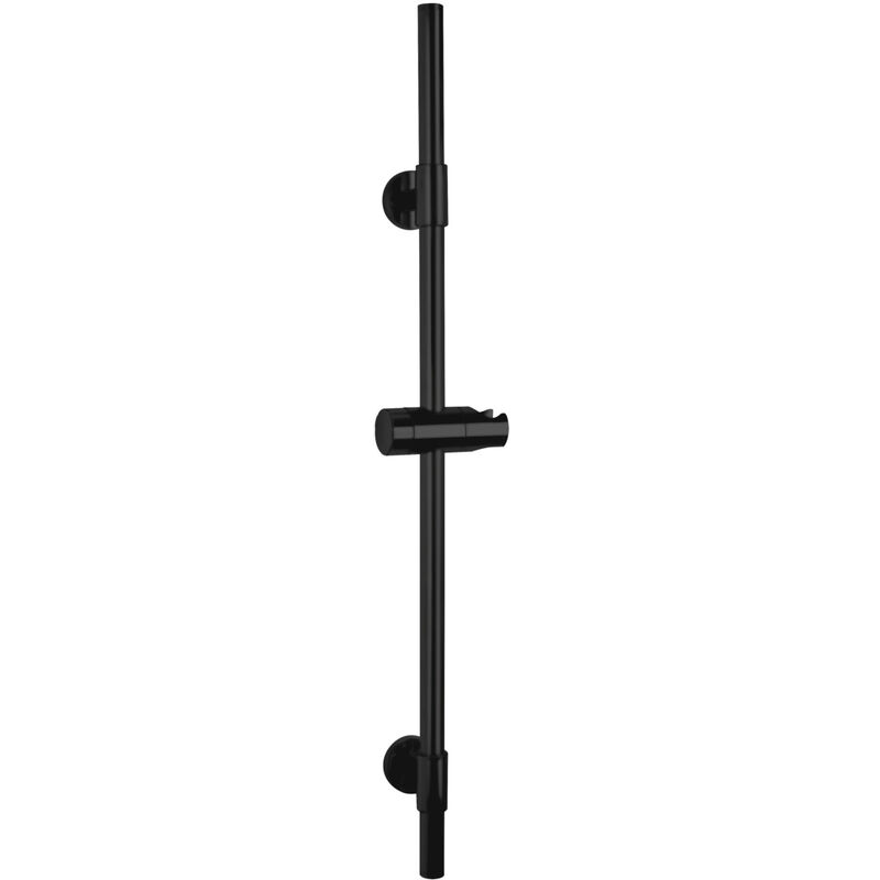 foto del prodotto wenko asta doccia basic nera, 66 cm, nero, acciaio inossidabile resistente alla ruggine nero