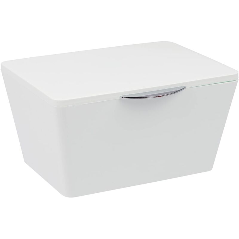 foto del prodotto wenko caja para ba o con tapa, blanco, bianco, 15,5 x 19 x 10 cm