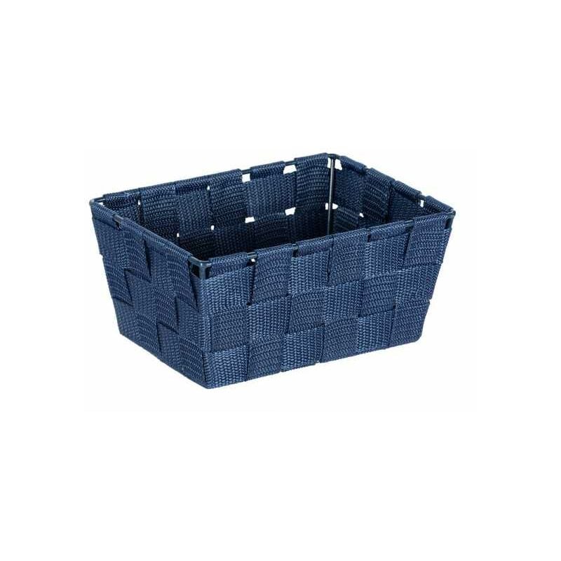 foto del prodotto wenko cestino da bagno adria mini, organizzatore per il bagno, lungo, in polipropilene, 19x9x14 cm, blu scuro
