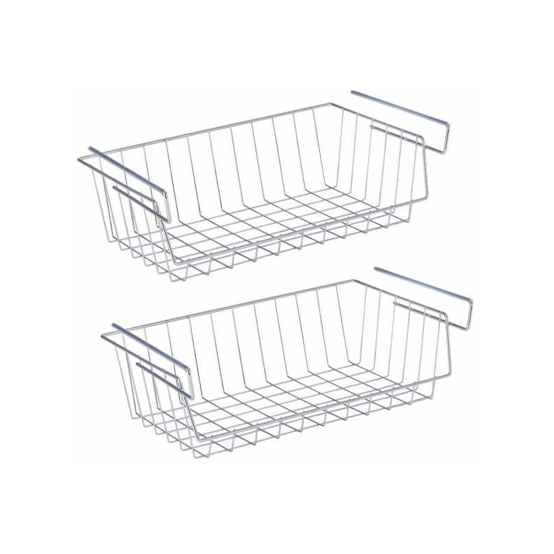 foto del prodotto wenko cestino sospeso, organizzatore da appendere per armadio da cucina, set di 2, metallo, 45.5x27.5x12.5 cm, cromato