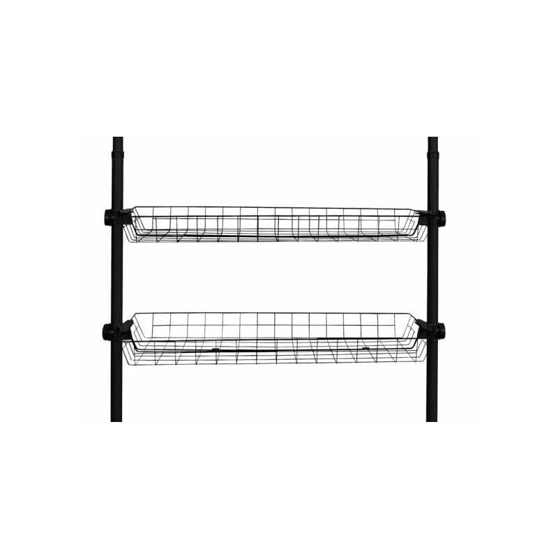 foto del prodotto wenko cesto herkules, pezzo di ricambio per sistema di organizzazione telescopico herkules, set di 2, metallo, 94x8x38 cm, nero