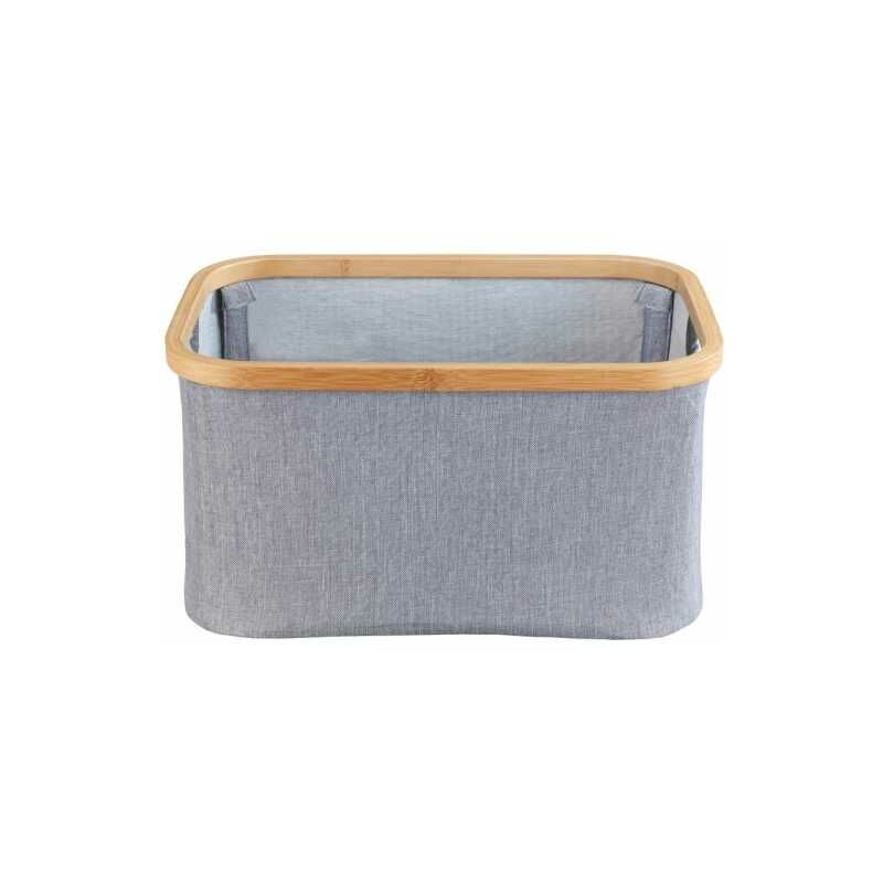 foto del prodotto wenko cesto pieghevole in bamb bahari, scatola per la biancheria, 20l, poliestere bamb , 38x20x26 cm, grigio marrone