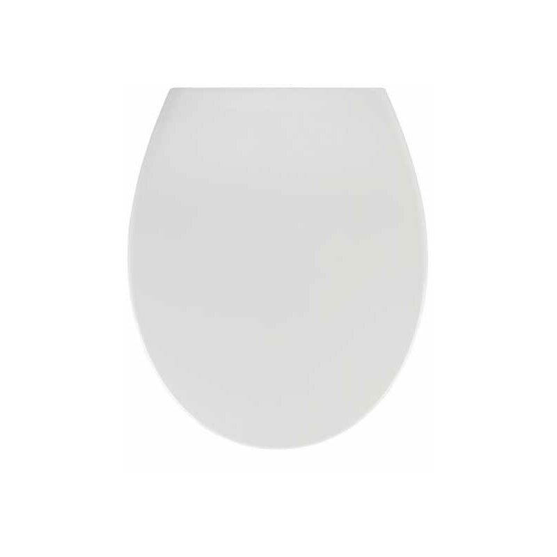 foto del prodotto wenko copriwater con freno di caduta samos, copriwater sganciabile con fissaggio in acciaio inox, duroplast, 37,5x44,5 cm, bianco