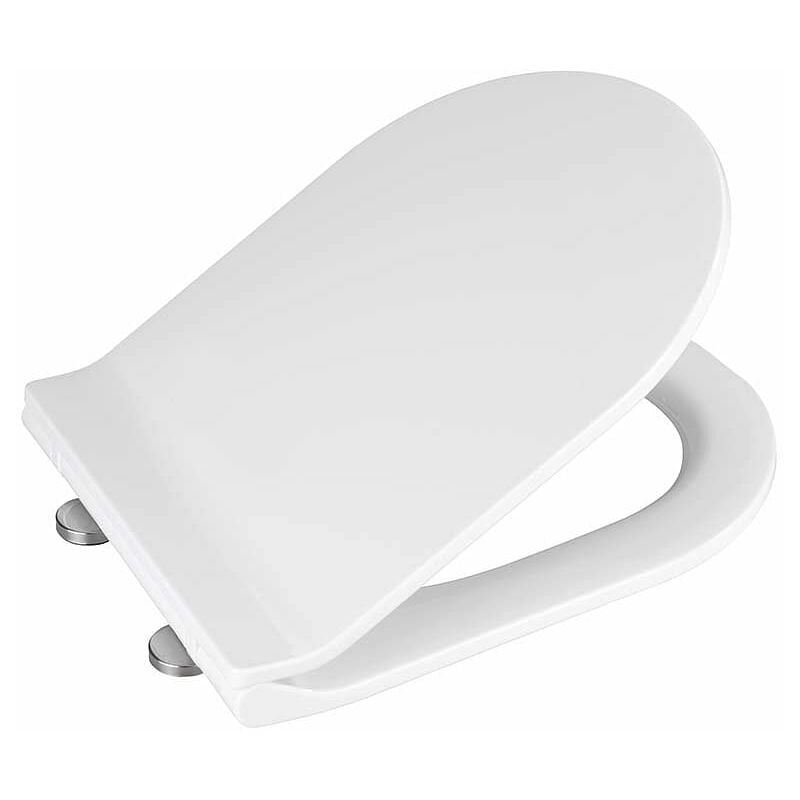 foto del prodotto wenko copriwater premium habos con freno di caduta, copriwater sganciabile con fissaggio in acciaio inox, termoplastico, 36x46 cm, bianco