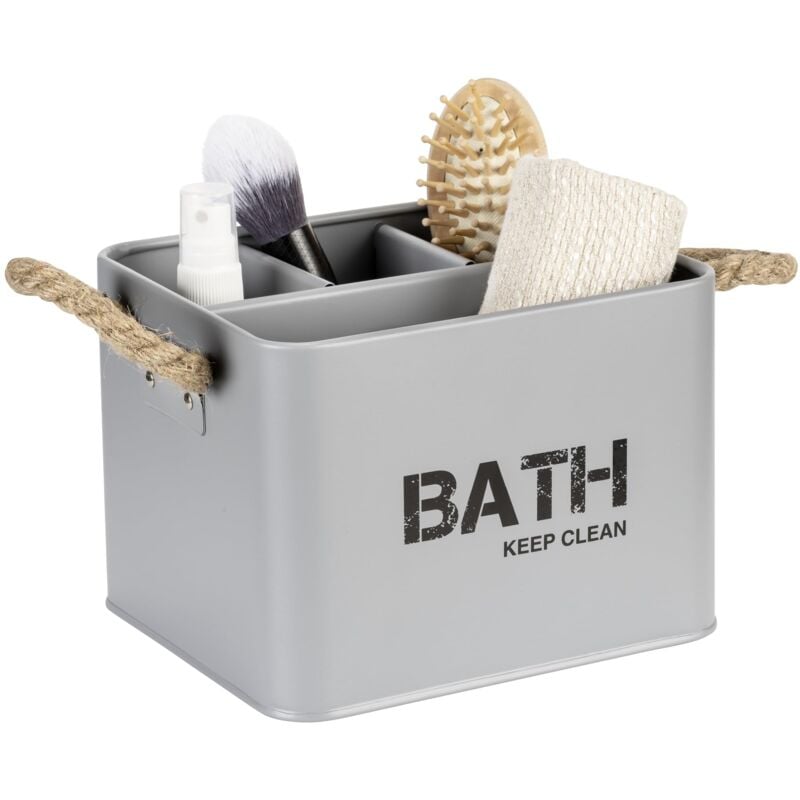 foto del prodotto wenko die bessere idee contenitore da bagno con 4 divisori gara grigio