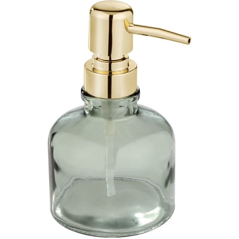 immagine 0 del prodotto wenko dispenser per sapone atessa menta, raffinato dispenser a pompa in vetro con testa della pompa dorata, ricaricabile con max. 200 ml di sapone